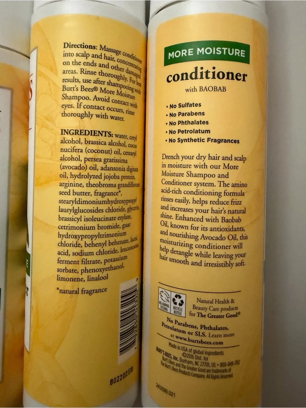 Burts Bees discontinued bottles